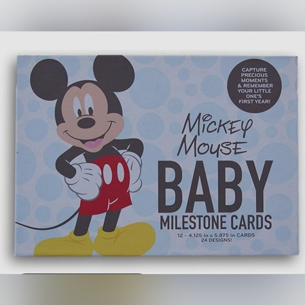 Disney Mickey Mouse Milestone Cards 12 Cards 24 Designs